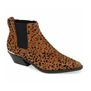 RAG & BONE Westin Tan Cheetah Animal Print Suede Chelsea Boots 7 $525
